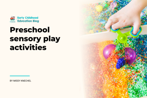 Preschool sensory play activities blog header